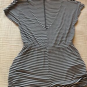 Black and White Striped romper